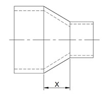 Fitting Reducer (FTG x C) - Dimensions