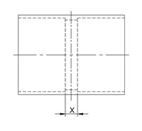 Staked-Stop Coupling (C x C) - Dimensions