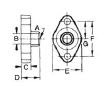 Forged Brass Solder Flanges And Gaskets - 2 Bolt, Serrated Gasket Surface-Dimensions