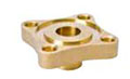Forged Brass Solder Flanges And Gaskets - 4 Bolt, Groove Diameters