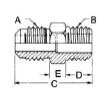 45° Flare Fittings - Connectors - Half Union _ Flare to NPTFE