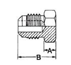 45° Flare Fittings - Flare Plug - Dimensions