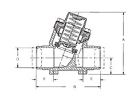 CHECKMASTER® Check Valves - Four-Bolt - Dimensions