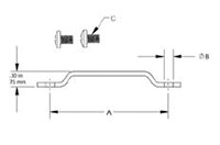 CYCLEMASTER® Ball Valves - Bracket Kits - Dimensions