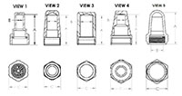 Component Parts - Seal Caps and Gaskets-Dimensions