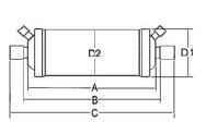 DRYMASTER® Filter Driers - Suction Line Solder - Dimensions