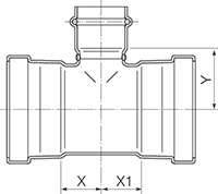 Tee Reducing - Dimensions