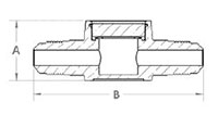 Sight Glass_Moisture Indicators - Hermetically Sealed, Flare x Flare - Dimensions