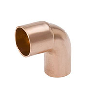 Copper elbow 90° short CxC 3/8" W02009 Lot of 2 