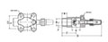 Brass Compressor Valves - Four-Bolt Mounting, Solder - Dimensions