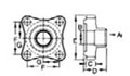 Forged Brass Solder Flanges And Gaskets - 4 Bolt, Flat, Tongue, Groove Diameters 2 3_4 x 2 3_16-Dimensions