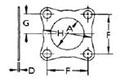 Forged Brass Solder Flanges And Gaskets - 4 Bolt Gasket, Asbestos_Free-Dimensions